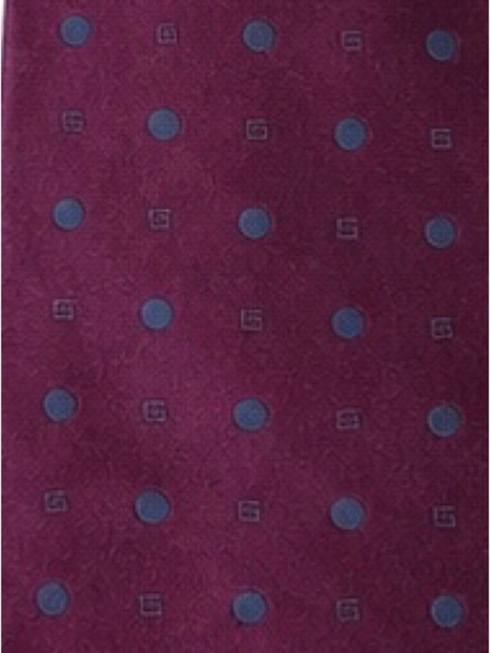 Vintage Givenchy Gentleman Paris Silk Necktie Burgundy Blue Dot Tie - Picture 2 of 4